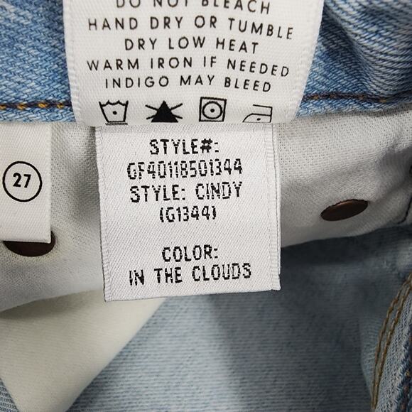 GRLFRND Distressd Cindy Denim Jean Cuttoff Shorts in In the Clouds Size 27 - Picture 6 of 7